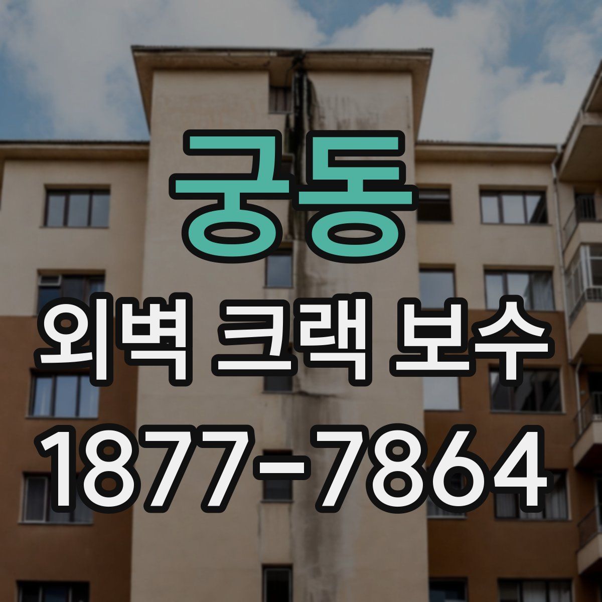 궁동 외벽 크랙 보수
