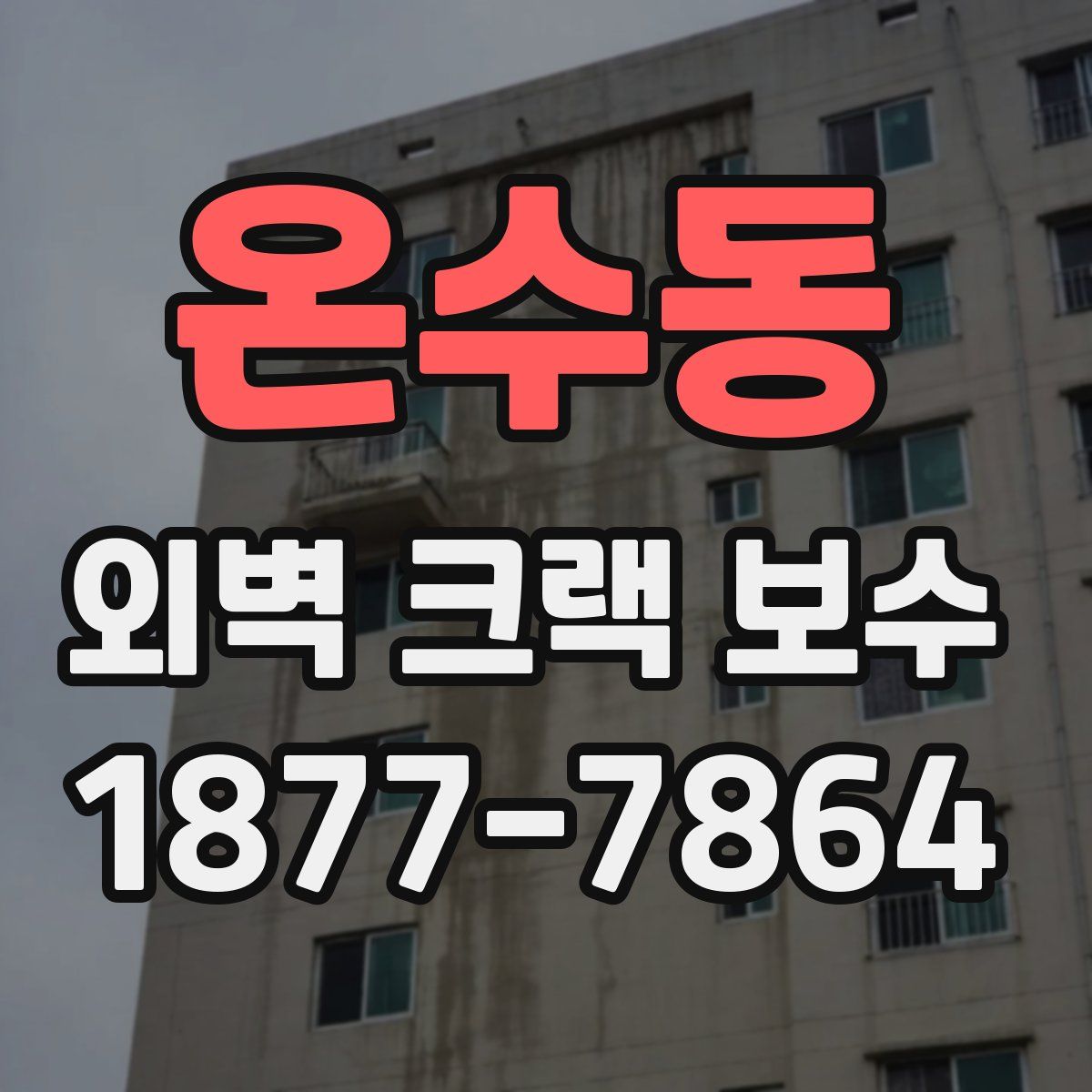 온수동 외벽 크랙 보수