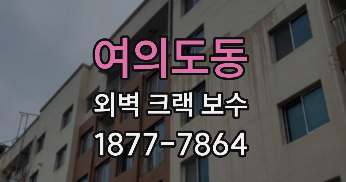 여의도동 외벽 크랙 보수