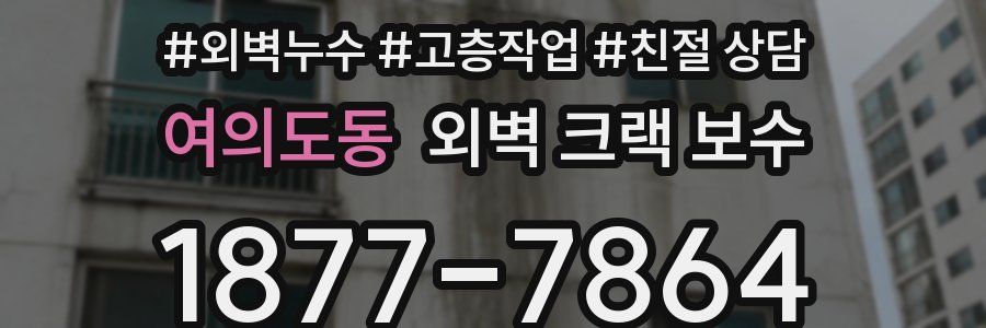여의도동 외벽 크랙 보수