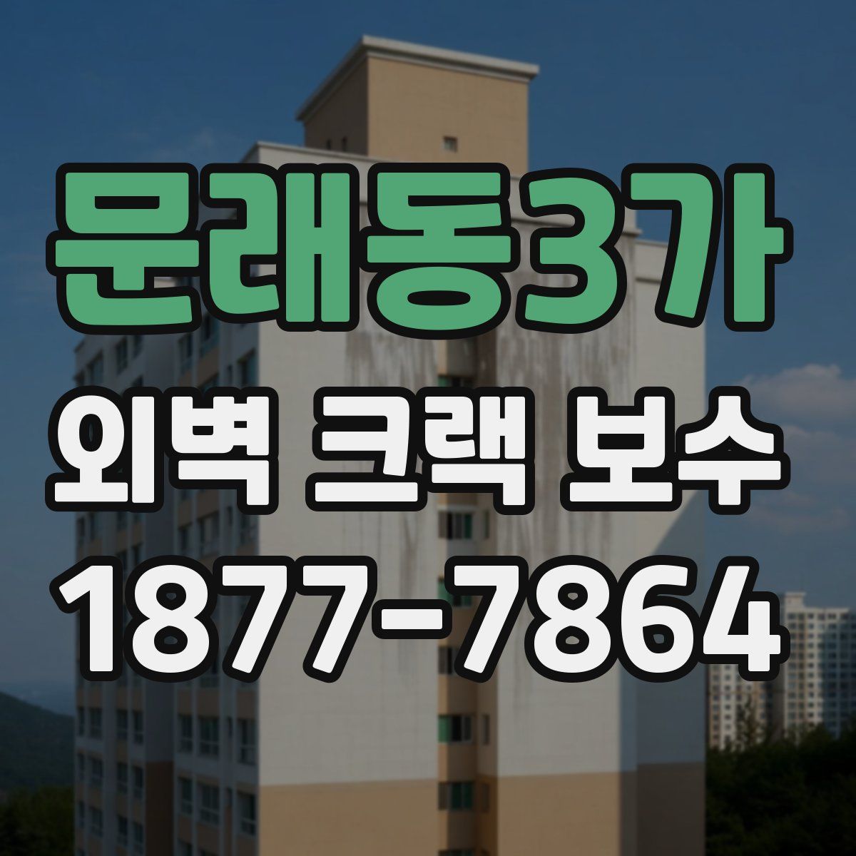 문래동3가 외벽 크랙 보수