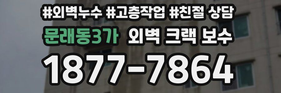문래동3가 외벽 크랙 보수