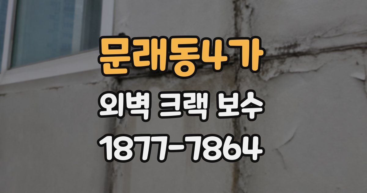 문래동4가 외벽 크랙 보수
