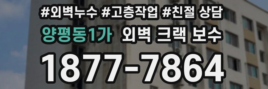 양평동1가 외벽 크랙 보수