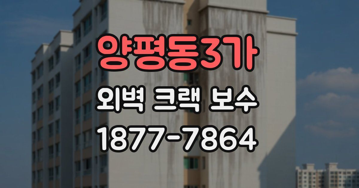 양평동3가 외벽 크랙 보수