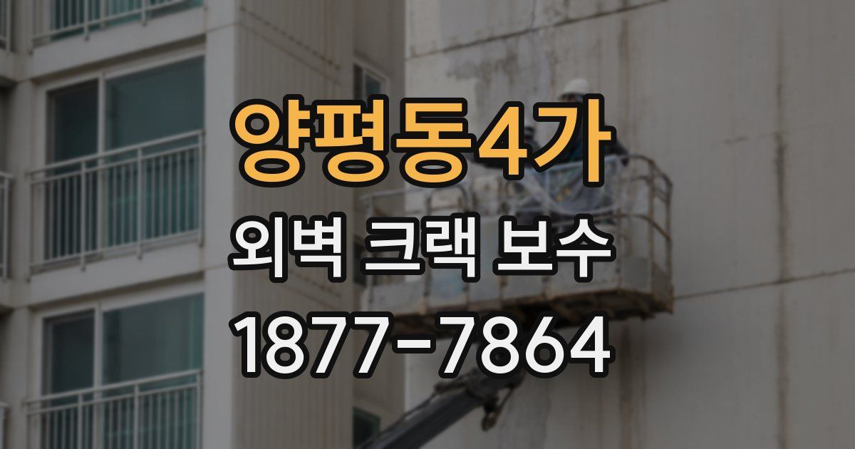 양평동4가 외벽 크랙 보수