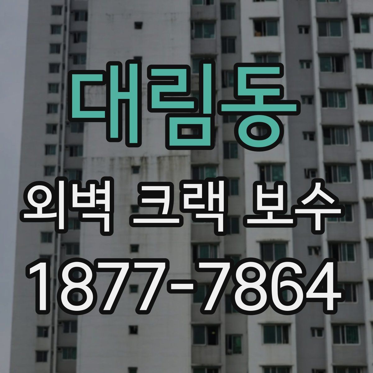 대림동 외벽 크랙 보수 전 비가 오는 날 체크할 점