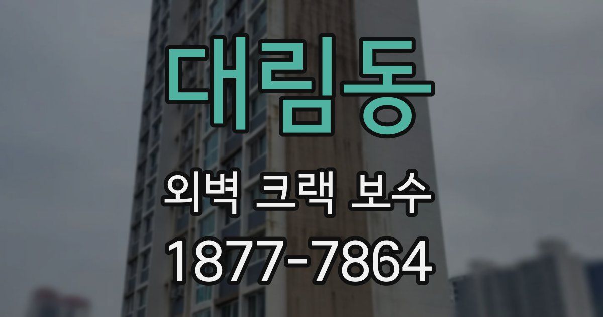 대림동 외벽 크랙 보수