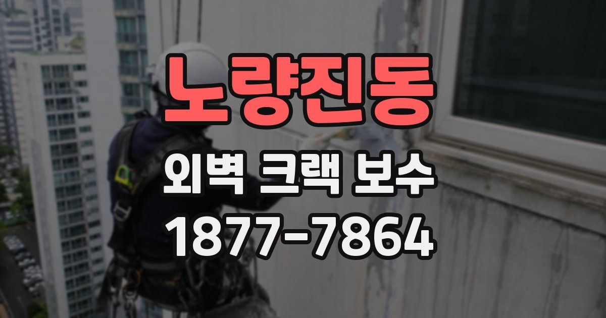 노량진동 외벽 크랙 보수