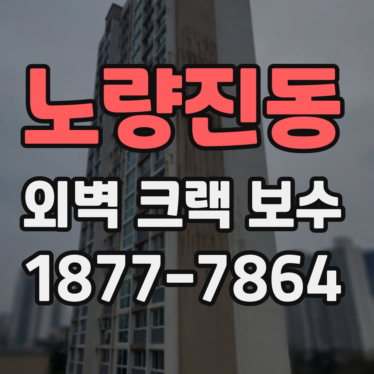 노량진동 외벽 크랙 보수