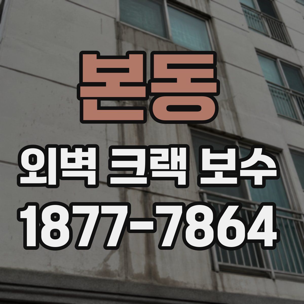 본동 외벽 크랙 보수