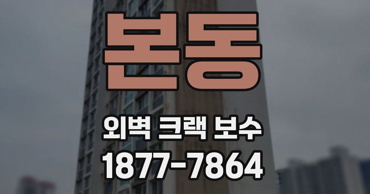 본동 외벽 크랙 보수