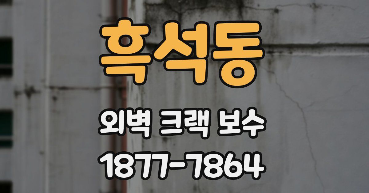 흑석동 외벽 크랙 보수