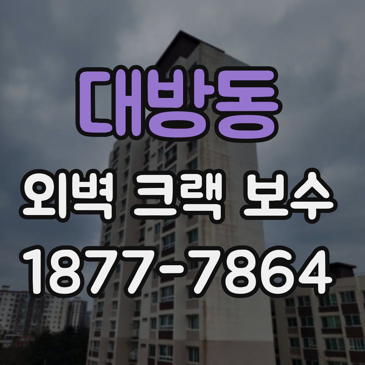 대방동 외벽 크랙 보수