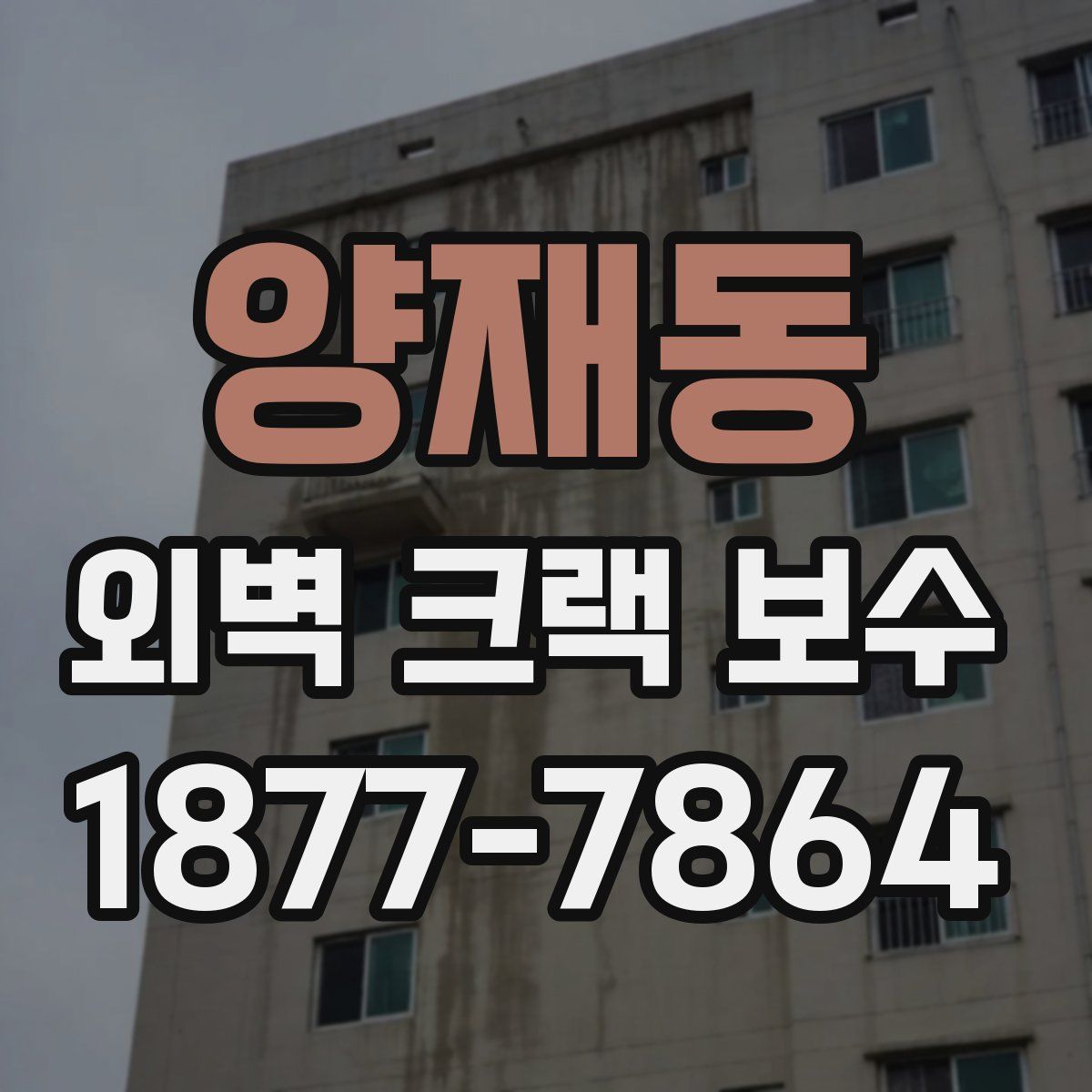 양재동 외벽 크랙 보수