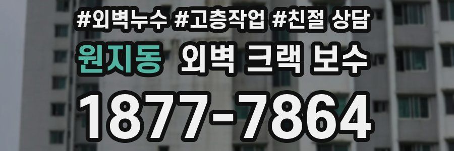 원지동 외벽 크랙 보수