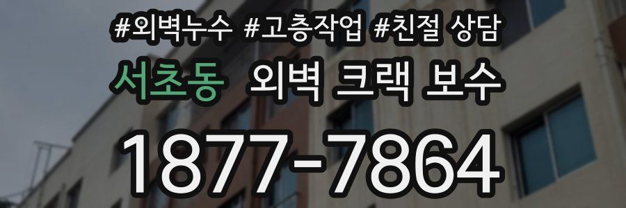 서초동 외벽 크랙 보수
