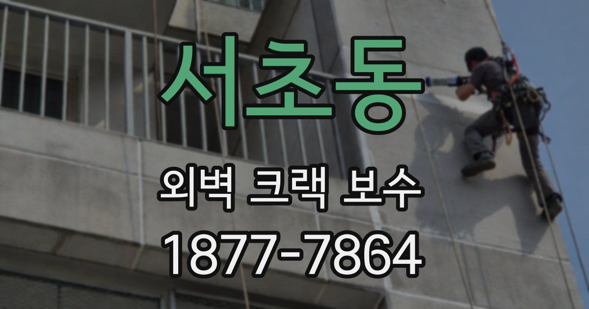 서초동 외벽 크랙 보수