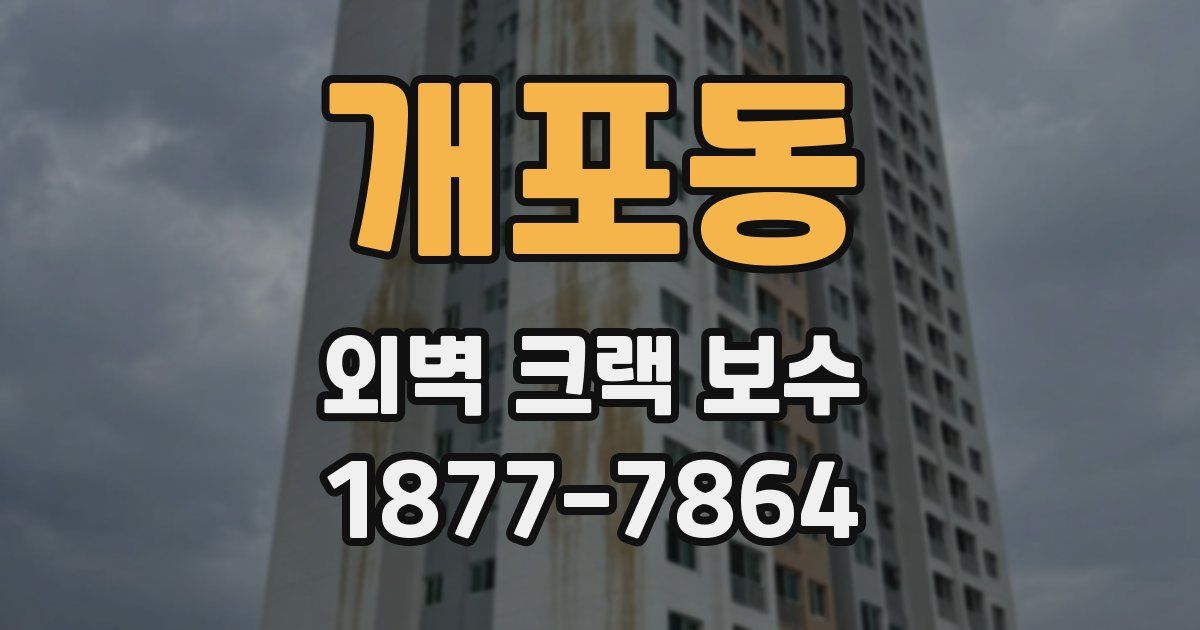 개포동 외벽 크랙 보수