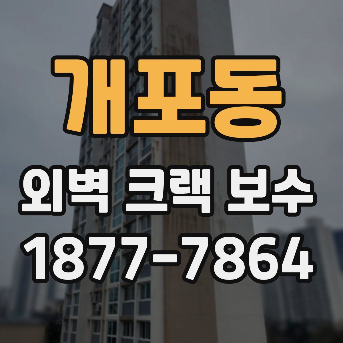 개포동 외벽 크랙 보수