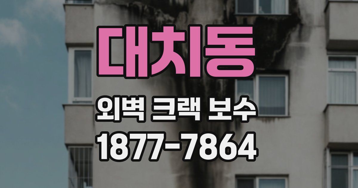 대치동 외벽 크랙 보수