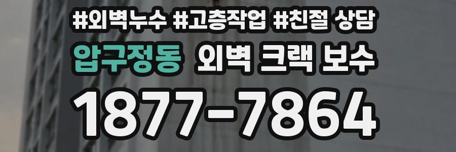 압구정동 외벽 크랙 보수