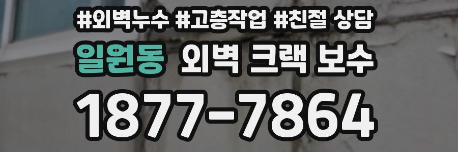 일원동 외벽 크랙 보수