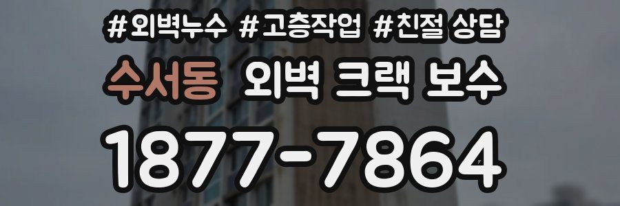 수서동 외벽 크랙 보수