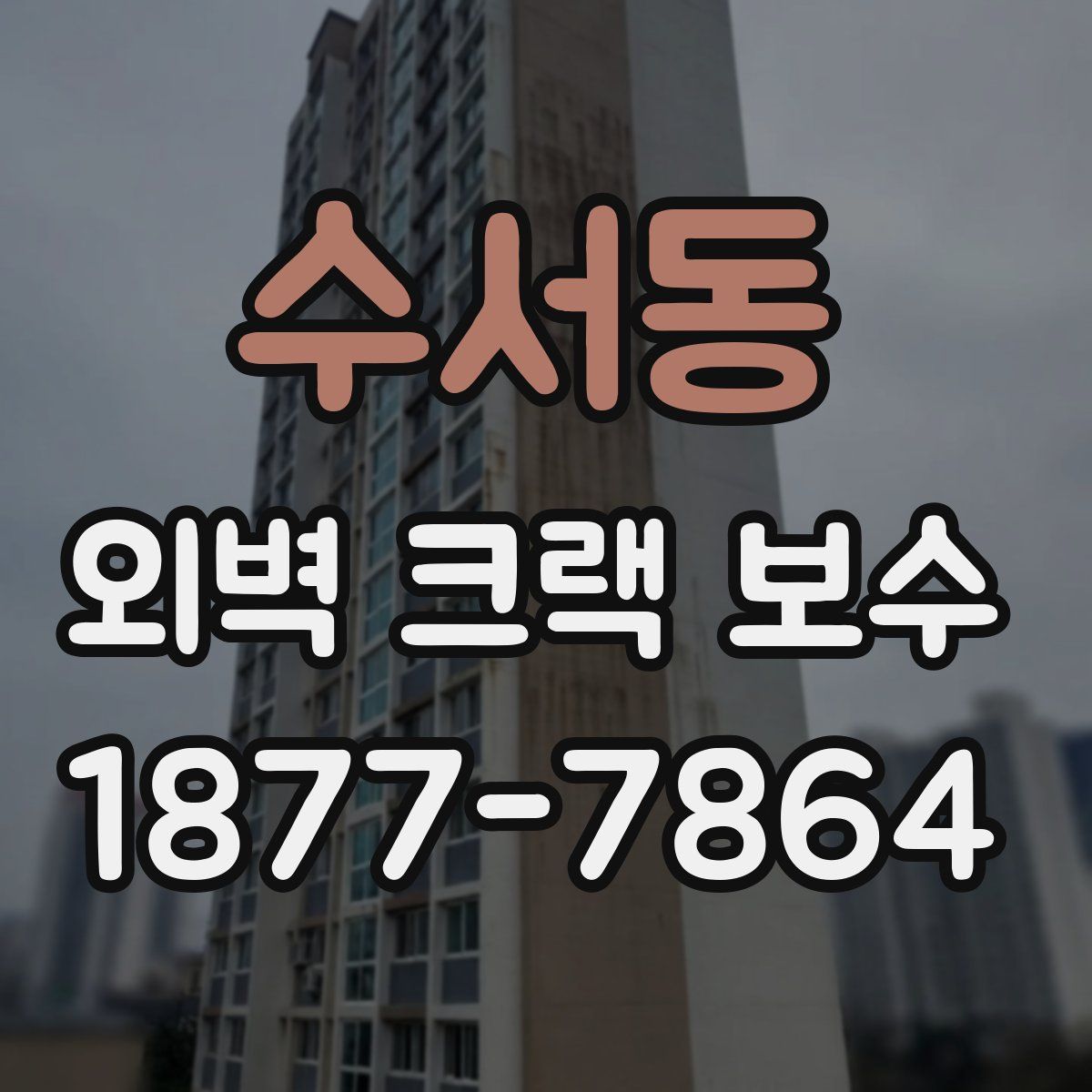 수서동 외벽 크랙 보수