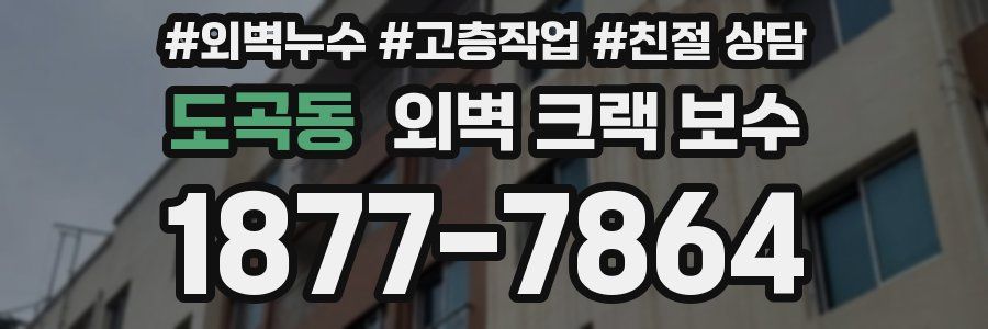 도곡동 외벽 크랙 보수