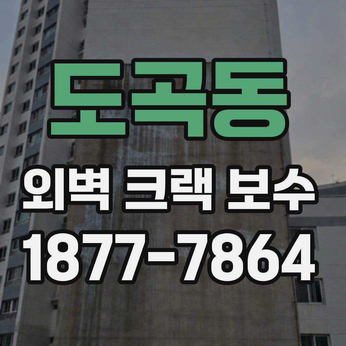 도곡동 외벽 크랙 보수