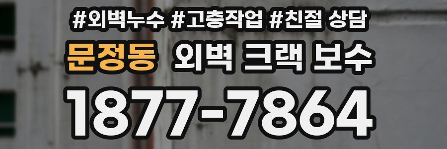 문정동 외벽 크랙 보수