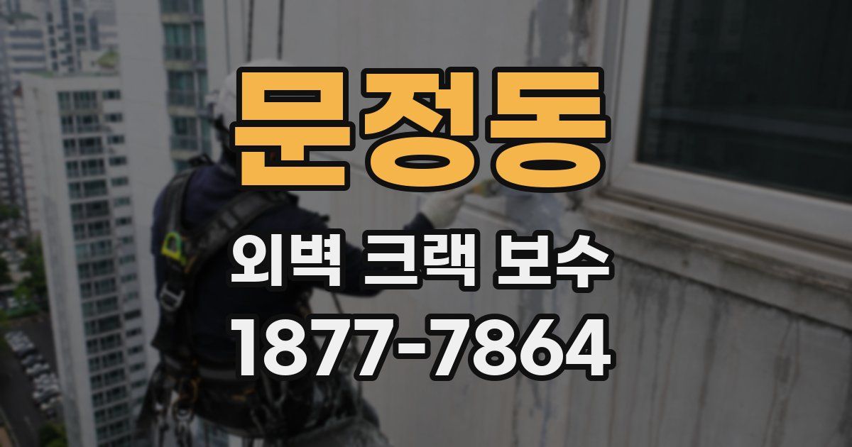 문정동 외벽 크랙 보수
