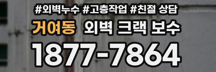 거여동 외벽 크랙 보수