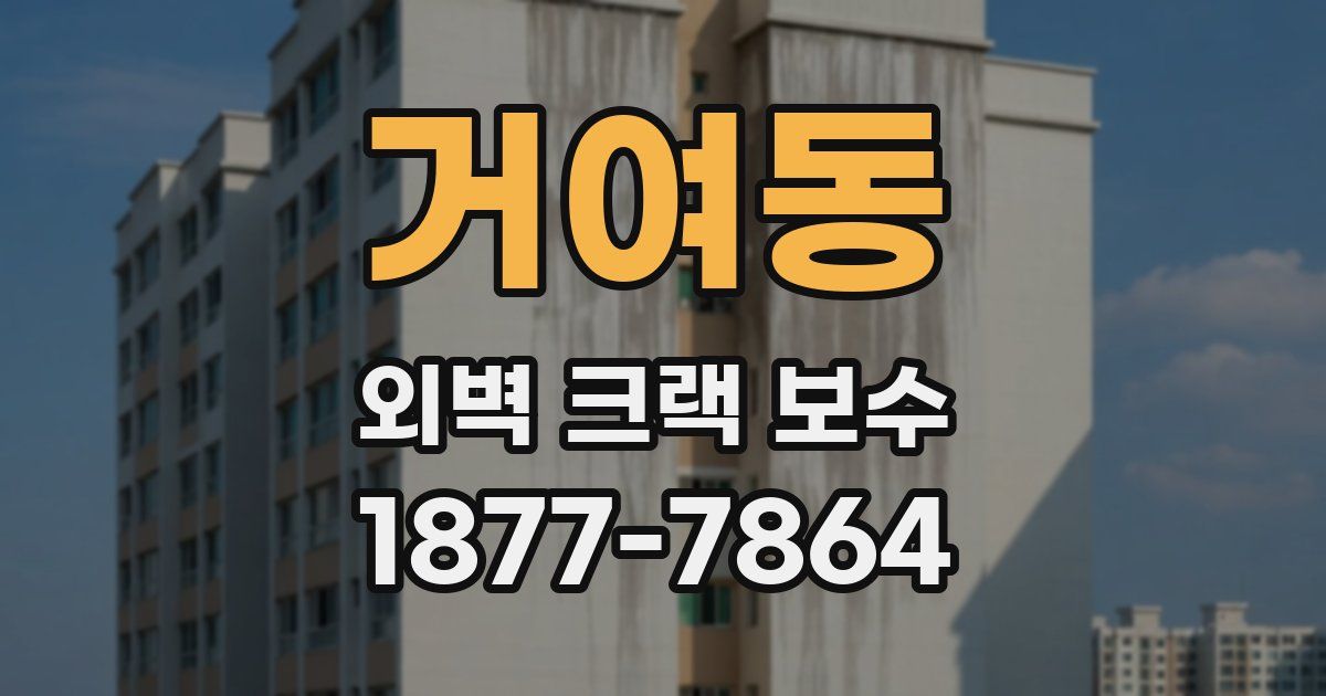 거여동 외벽 크랙 보수