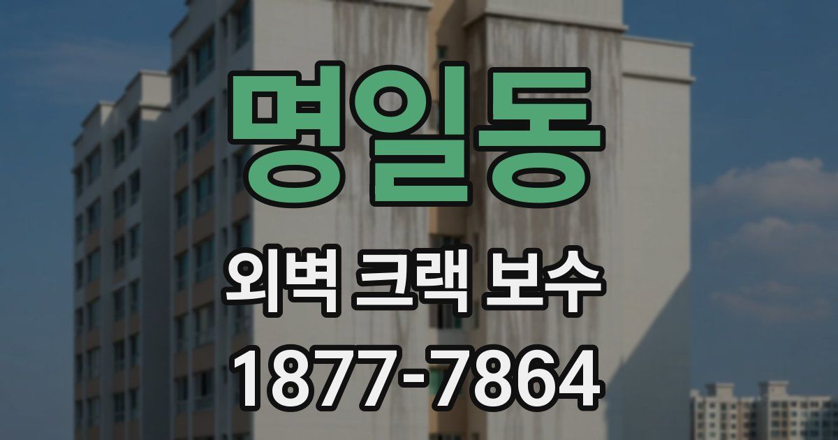 명일동 외벽 크랙 보수