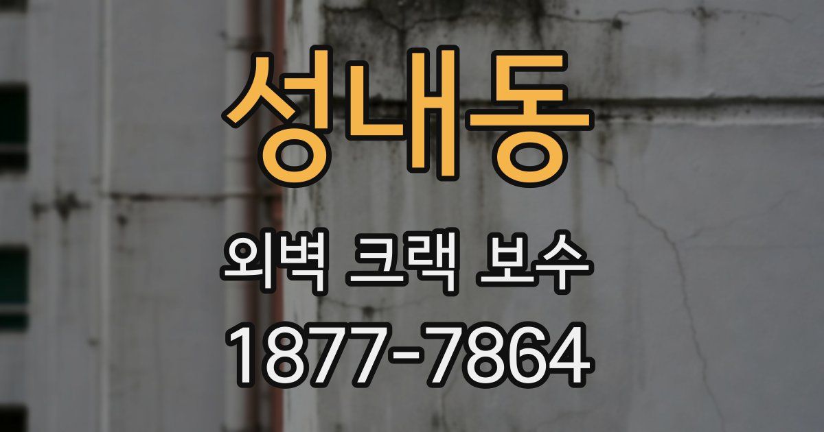 성내동 외벽 크랙 보수