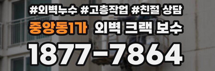 중앙동1가 외벽 크랙 보수