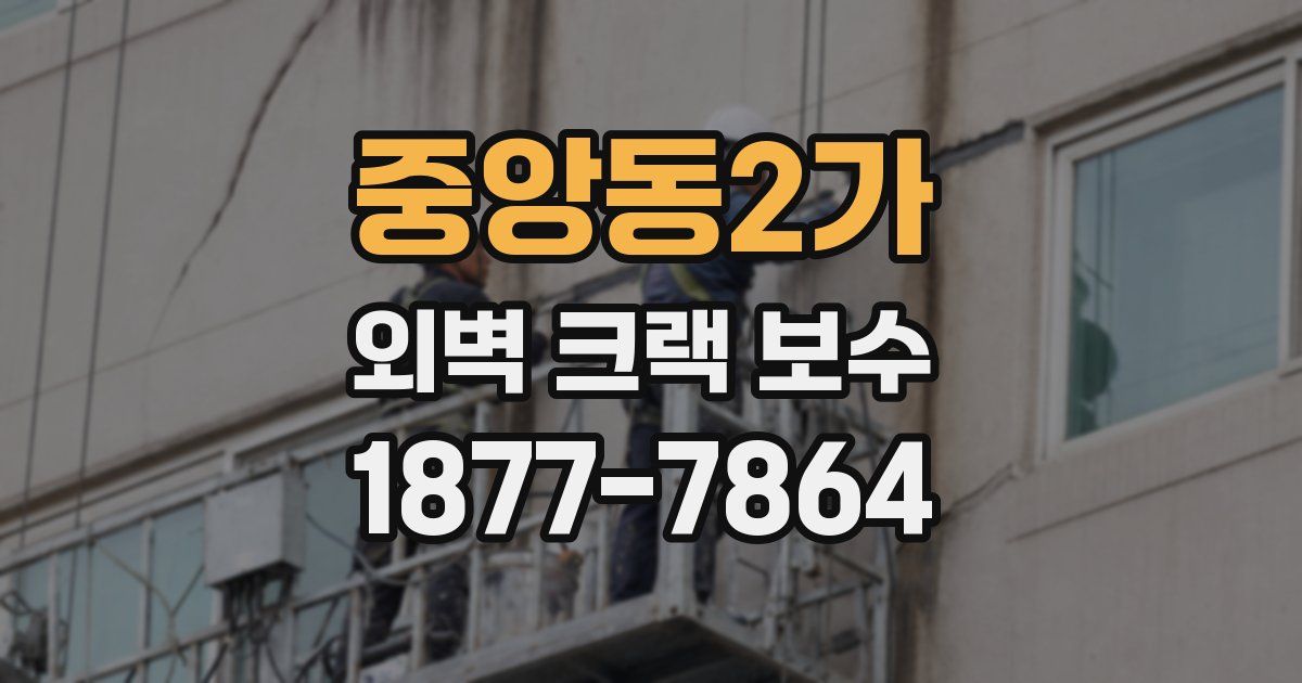 중앙동2가 외벽 크랙 보수