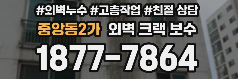 중앙동2가 외벽 크랙 보수