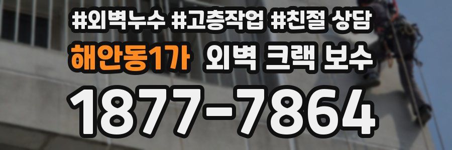 해안동1가 외벽 크랙 보수