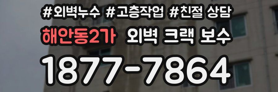 해안동2가 외벽 크랙 보수