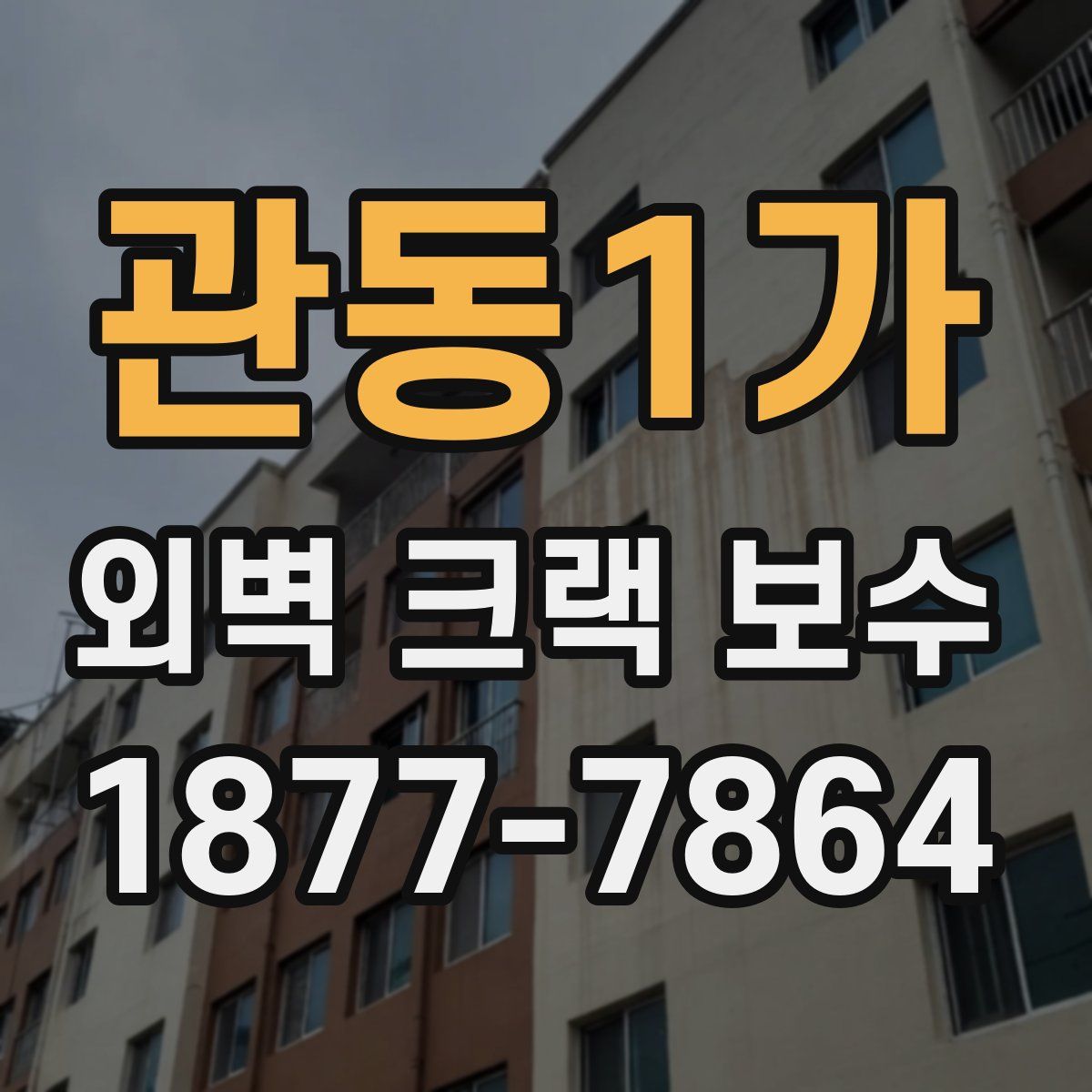 관동1가 외벽 크랙 보수