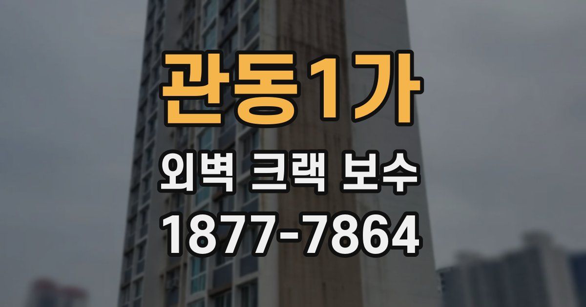 관동1가 외벽 크랙 보수