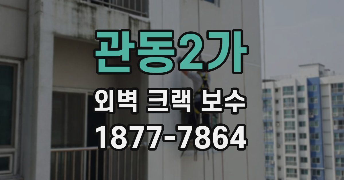 관동2가 외벽 크랙 보수