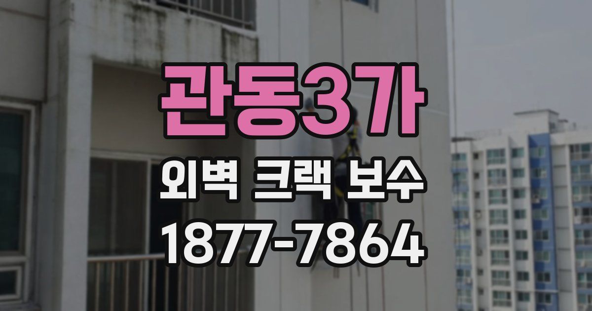 관동3가 외벽 크랙 보수