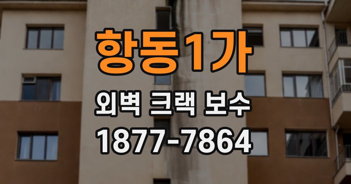 항동1가 외벽 크랙 보수