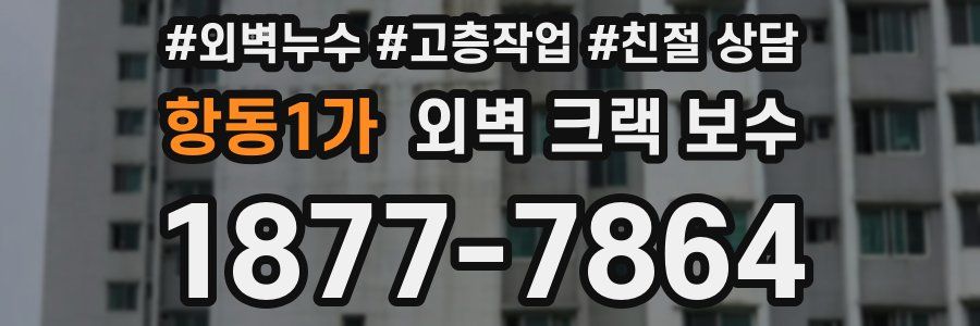 항동1가 외벽 크랙 보수