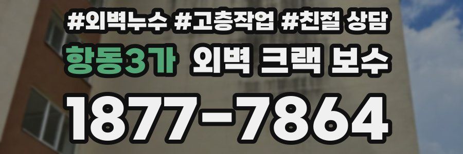 항동3가 외벽 크랙 보수