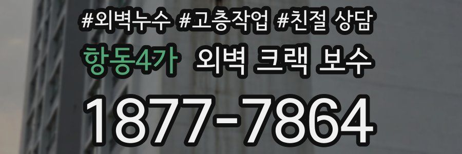 항동4가 외벽 크랙 보수